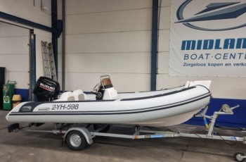 Nimarine MX450 RIB uit 2021 met Suzuki DF40A en trailer